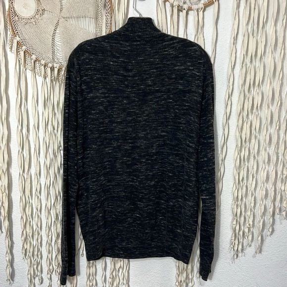 Bonobos Cotton/Cashmere Gray Variegated Knit Quarter Zip Pullover Size M - Picture 5 of 9